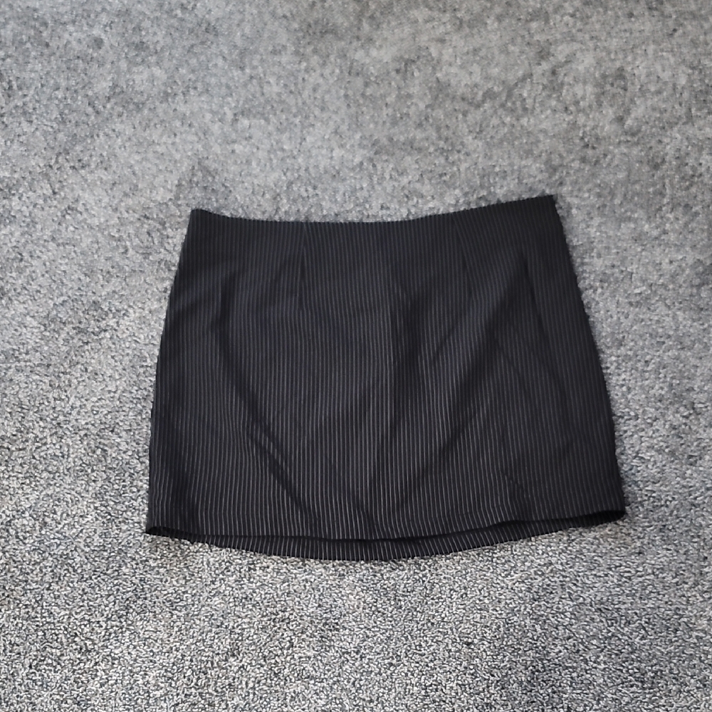 No Boundaries Black Pinstripe Mini Skirt